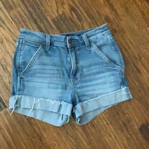 Hollister light wash jean shorts